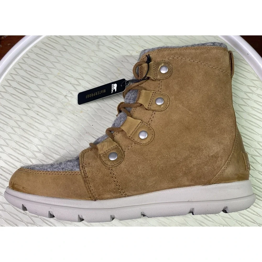 Sorel Women's Explorer Joan‎ Winter Ski Snowmobile Boots Waterproof Brown Sz.10